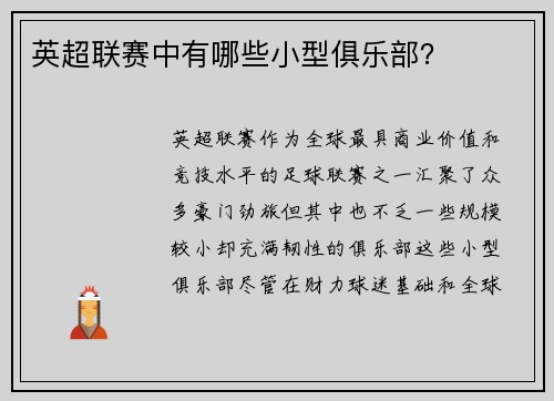 英超联赛中有哪些小型俱乐部？